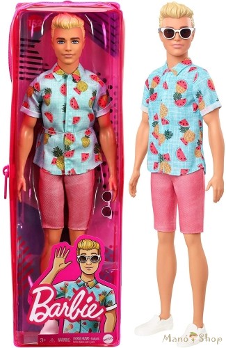 Barbie Fashionista barátok fiú babák - Trópusi ingben (GYB04)