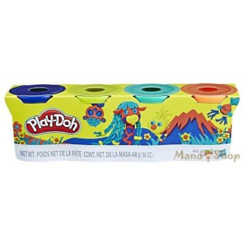   Play-Doh 4db-os gyurmaszett (narancs,sötétkék,türkíz,zöld)