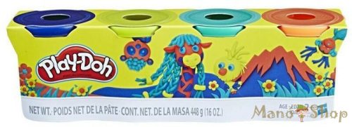Play-Doh 4db-os gyurmaszett (narancs,sötétkék,türkíz,zöld)