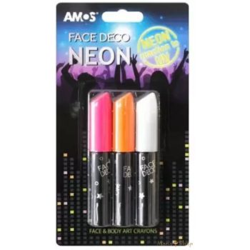 AMOS - Arcfestő készlet 3 féle Neon színben