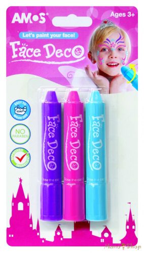AMOS - Arcfestő készlet 3 féle lányos színben