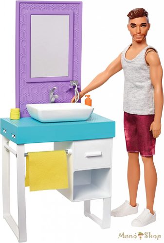 Barbie - Ken hétköznapjai játékszett - Fürdőszoba