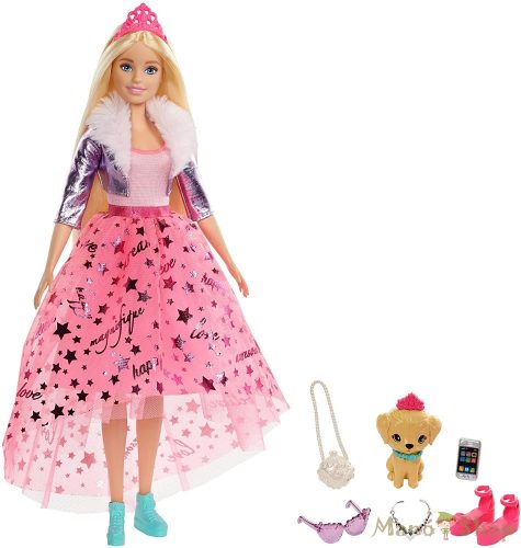 Barbie Princess Adventure Deluxe Barbie Hercegnő baba pink szettben