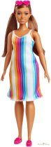   Barbie 50. évfordulós Malibu baba - Szívárvány mintás ruhában (GRB38)