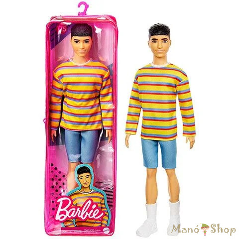 Barbie Fashionista barátok fiú baba - Csíkos Pólóban