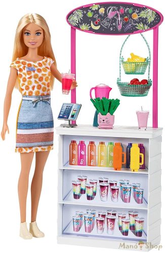 Barbie - Feltöltődés, Smoothie bár játékszett (GRN75)