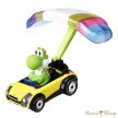 Hot Wheels : Mario Kart : Yoshi Sports Coupe + Parafoil Glider fém gokart vitorlázóval