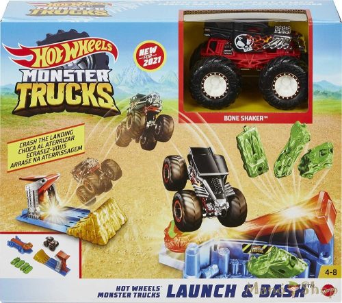 Hot Wheels Monster Trucks - Indítsd el és Ütközz pályaszett