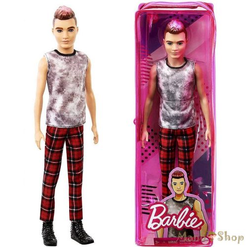Barbie Fashionista barátok fiú baba - Kockás nadrágban