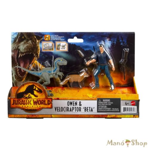 Jurassic World 3 - Owen & Velociraptor 'Beta' Duó