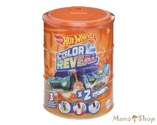 Hot Wheels - Color Reveal meglepetés színváltós kisautók, 2 db-os