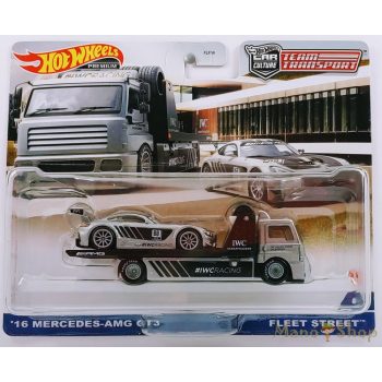   Hot Wheels Premium Team Transport - '16 Mercedes-AMG GT3 / Fleet Street szállító autó 