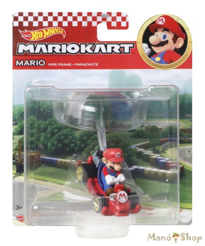 Hot Wheels : Mario Kart : Mario Pipe Frame + Parachute fém gokart vitorlázóval
