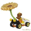Hot Wheels : Mario Kart : Princess Daisy Standard Kart + Flower Glider fém gokart vitorlázóval