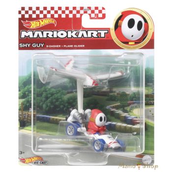   Hot Wheels : Mario Kart : Shy Guy B-Dasher + Plane Glider fém gokart vitorlázóval