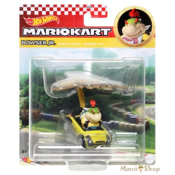   Hot Wheels : Mario Kart : Bowser Jr. Sports Coupe + Bowser Kite fém gokart vitorlázóval
