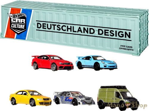 Hot Wheels Premium - Car Culture Mix 2: Deutschland Design - 5 db-os készlet