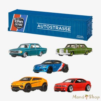   Hot Wheels Premium - Strasse, Autobahn, Autostarsse - 5 db-os készlet
