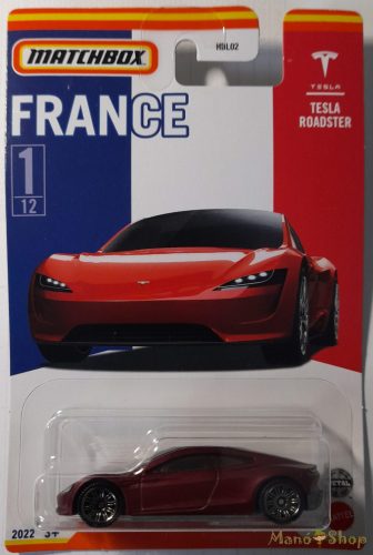 Matchbox - Franciaország Kollekció - Tesla Roadster