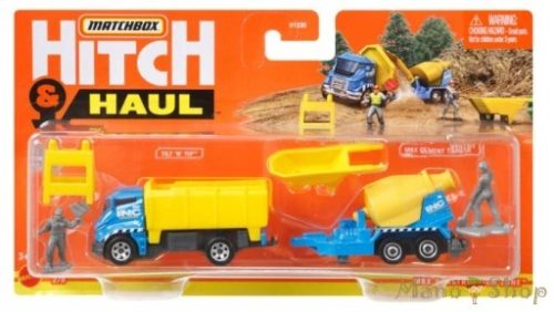 Matchbox - Hitch & Haul - MBX Construcion Zone utánfutós kisautó