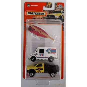 Matchbox - 3 darabos kisautó készlet - City Adventure II