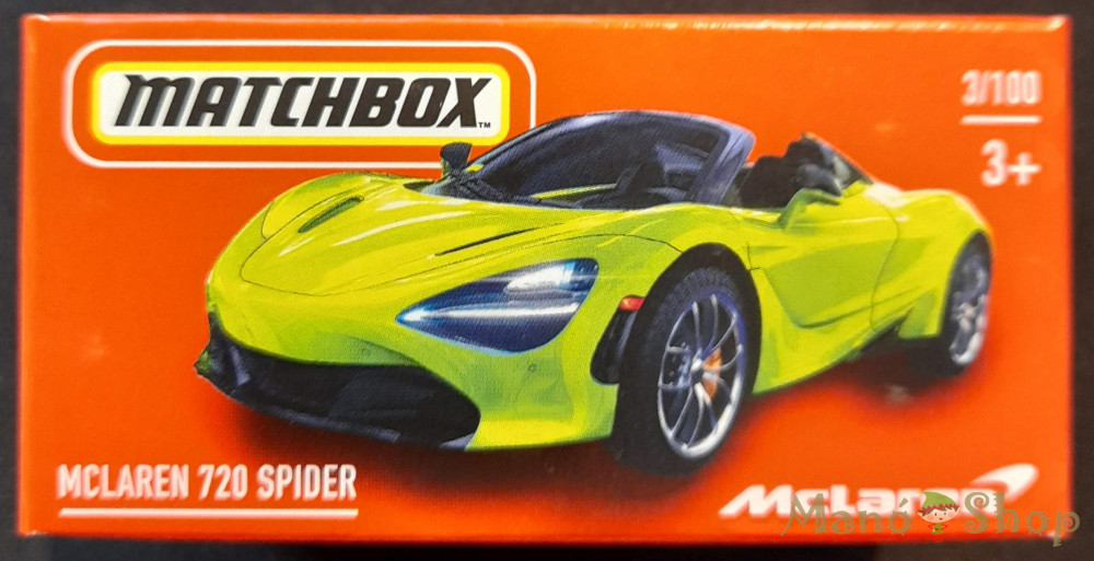 Matchbox - McLaren 720 Spider - kisautó papírdobozban - Manó