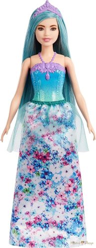 Barbie - Dreamtopia Kék hajú alacsony hercegnő baba különleges ruhában
