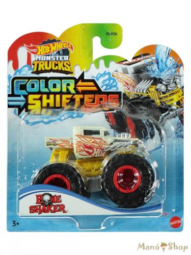 Hot Wheels - Monster Trucks Color Shifters - Bone Shaker színváltos kisautó