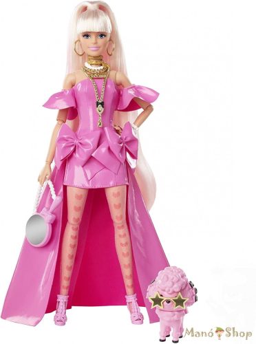 Barbie - Extravagáns prémium baba rózsaszín ruhában
