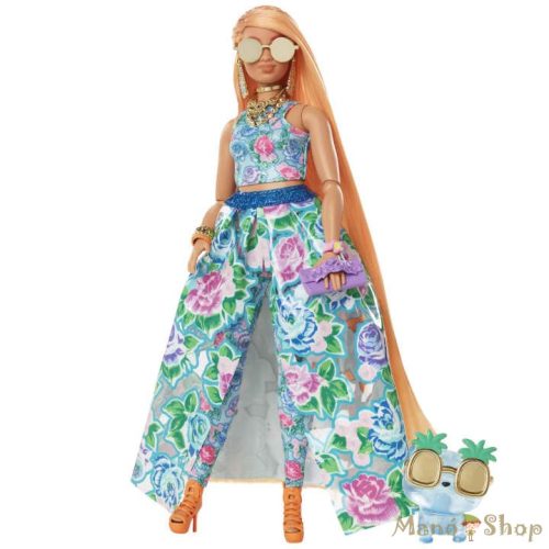 Barbie - Extravagáns prémium baba virágos ruhában
