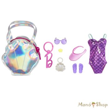   Barbie Fashionista Divatcsomag Oversized táskával - Fürdő ruhával