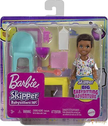 Barbie Babiszitter szett - Étkező babával