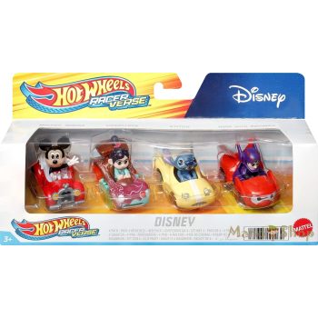 Hot Wheels - Racers Kisautók - Disney 4-es csomag