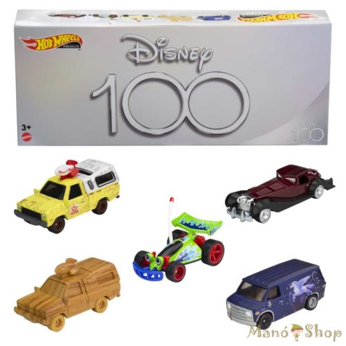 Hot Wheels Premium - Disney 100. évfordulós 5 db-os készlet