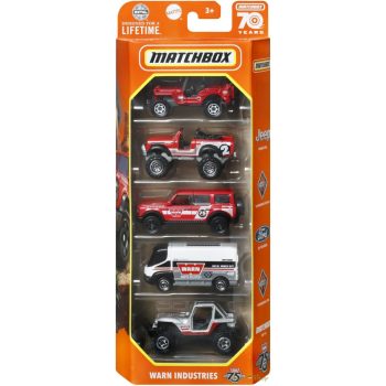 Matchbox - Kisautók Warn Indrustries 5 db-os szett