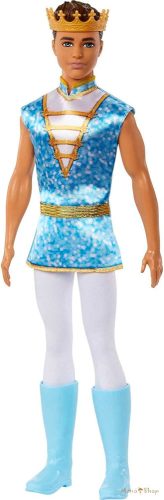 Barbie Dreamtopia - Kék Ruhás Király arany koronával