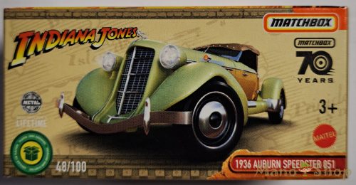 Matchbox - Indiana Jones 1936 Auburn Speedster 851 - kisautó papírdobozban