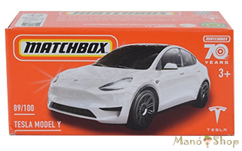 Matchbox - Tesla Model Y - Kisautó papírcsomagban