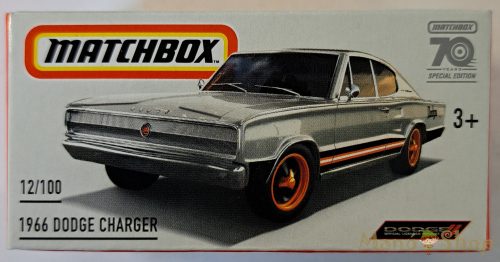 Matchbox - 1966 Dodge Charger - kisautó papírdobozban