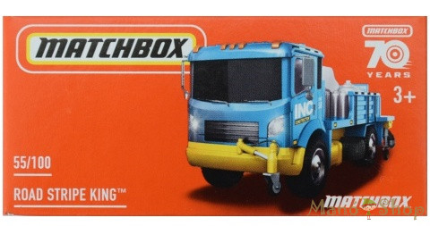 Matchbox - Road Stripe King - Kisautó papírdobozban