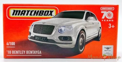 Matchbox - '18 Bentley Bentayga - Kisautó Papírdobozban