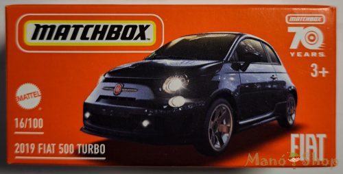 Matchbox - 2019 Fiat 500 Turbo - kisautó papírdobozban