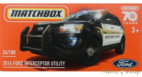 Matchbox - 2016 Ford Interceptor Utility - Kisautó Papírdobozban