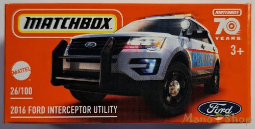 Matchbox - 2016 Ford Interceptor Utility - kisautó papírcsomagban