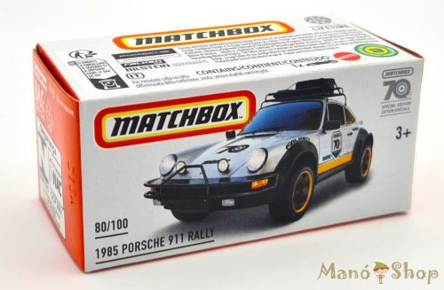 Matchbox - 1985 Porsche 911 Rally - Kisautó papírdobozban