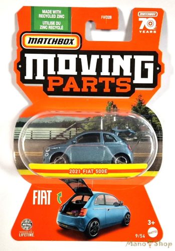 Matchbox Moving Parts - 2021 Fiat 500E - nyitható kisautó