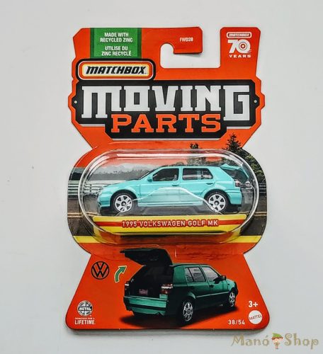 Matchbox Moving Parts - 1995 Volkswagen Golf MK - nyitható kisautó