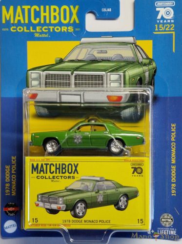 Matchbox Collectors - 1978 Dodge Monaco Police - Gyűjtői kisautó 