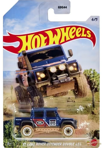 Hot Wheels: Mud Runners: '15 Land Rover Defender Double Cab kisautó 4/5
