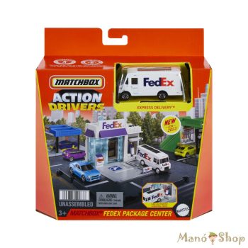   Matchbox: Action Drivers FedEx Csomagküldő Központ játékszett kisautóval